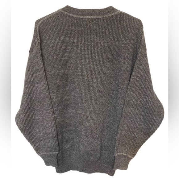 Men Vintage sweater Marithe Francois Girbaud S  Grey oversized ribbed cotton - Picture 2 of 10